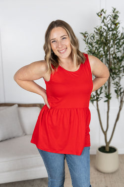 Ruffle Tank - Red | Women's Sleeveless Top