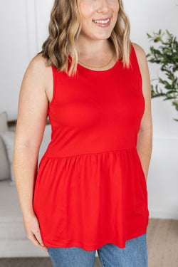 Ruffle Tank - Red | Women's Sleeveless Top