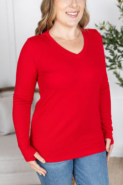 Leah Long Sleeve Top - Red