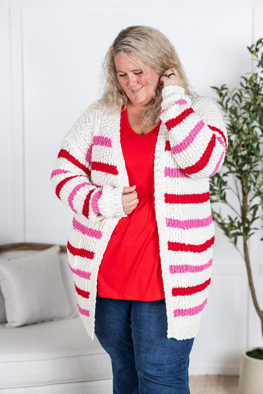 Valentine's Stripe Cardigan