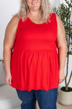 Ruffle Tank - Red | Women's Sleeveless Top