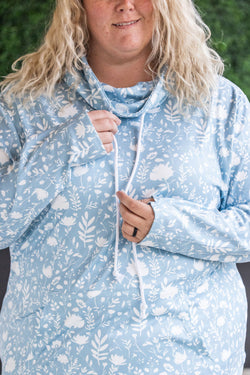 Soft Funnel Neck - Dreamy Meadows Blue