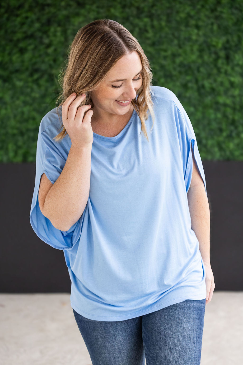 Darcy Dolman Top - Sky Blue