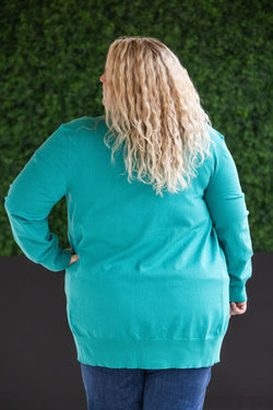 High Pocket Cardigan - Teal FINAL SALE