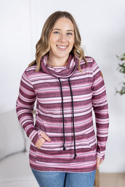 Soft Funnel Neck - Berry Serape