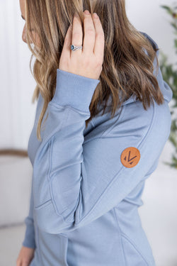 Scuba FullZip Hoodie - Dusty Blue