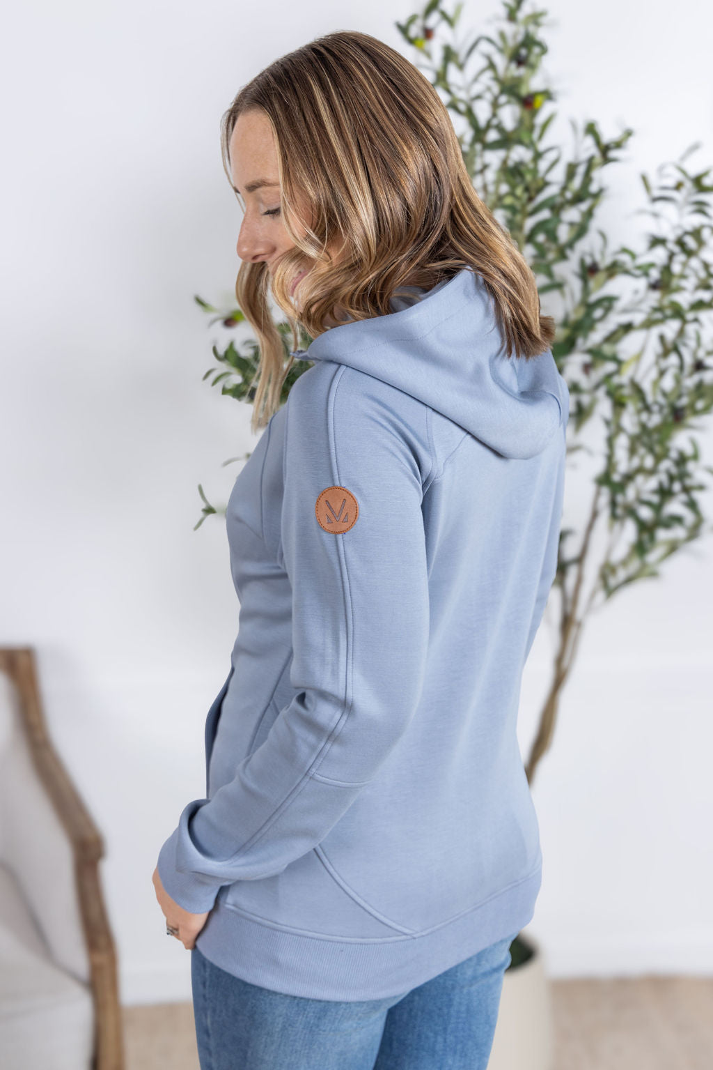 Scuba FullZip Hoodie - Dusty Blue