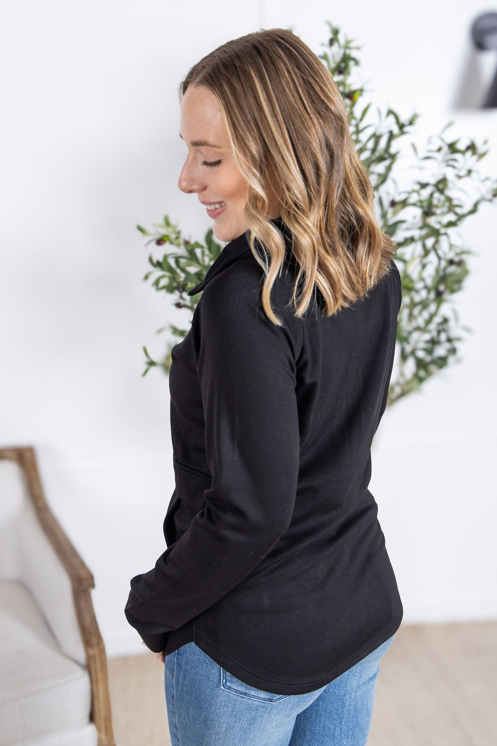 Mia Scuba Halfzip - Black