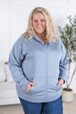 Scuba FullZip Hoodie - Dusty Blue