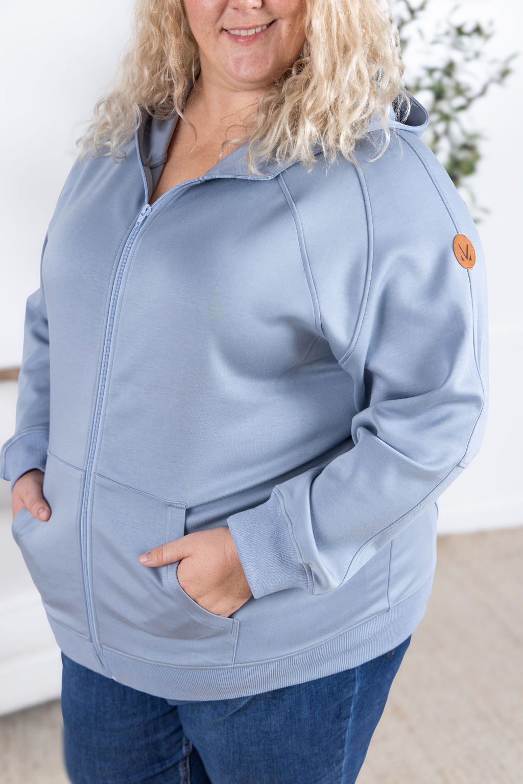 Scuba FullZip Hoodie - Dusty Blue