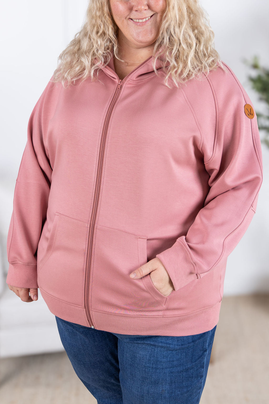 Scuba FullZip Hoodie - Rose