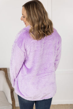 Fleece Shacket - Lavender FINAL SALE