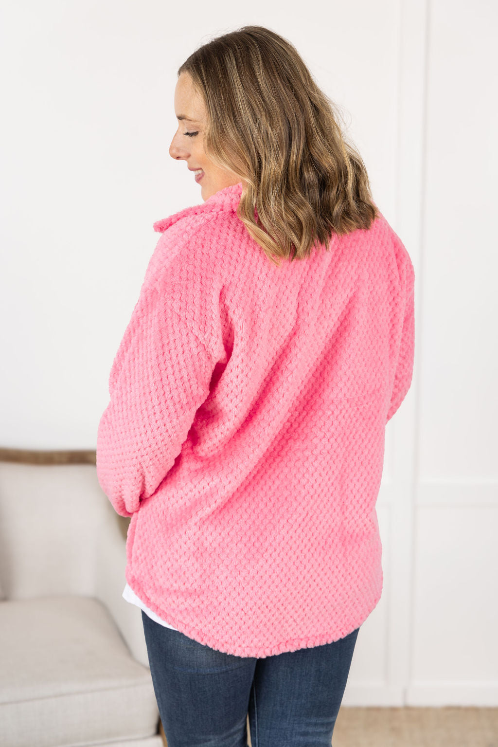 Fleece Shacket - Pink