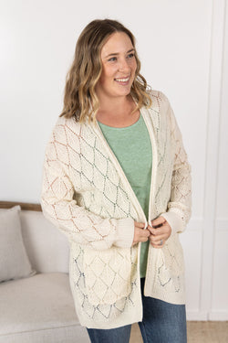 Open Knit Cardigan - Ivory