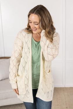 Open Knit Cardigan - Ivory