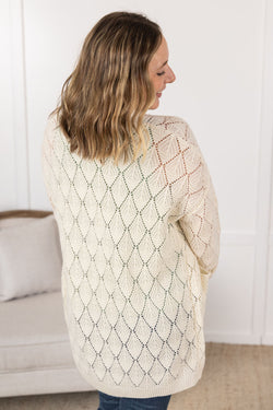Open Knit Cardigan - Ivory