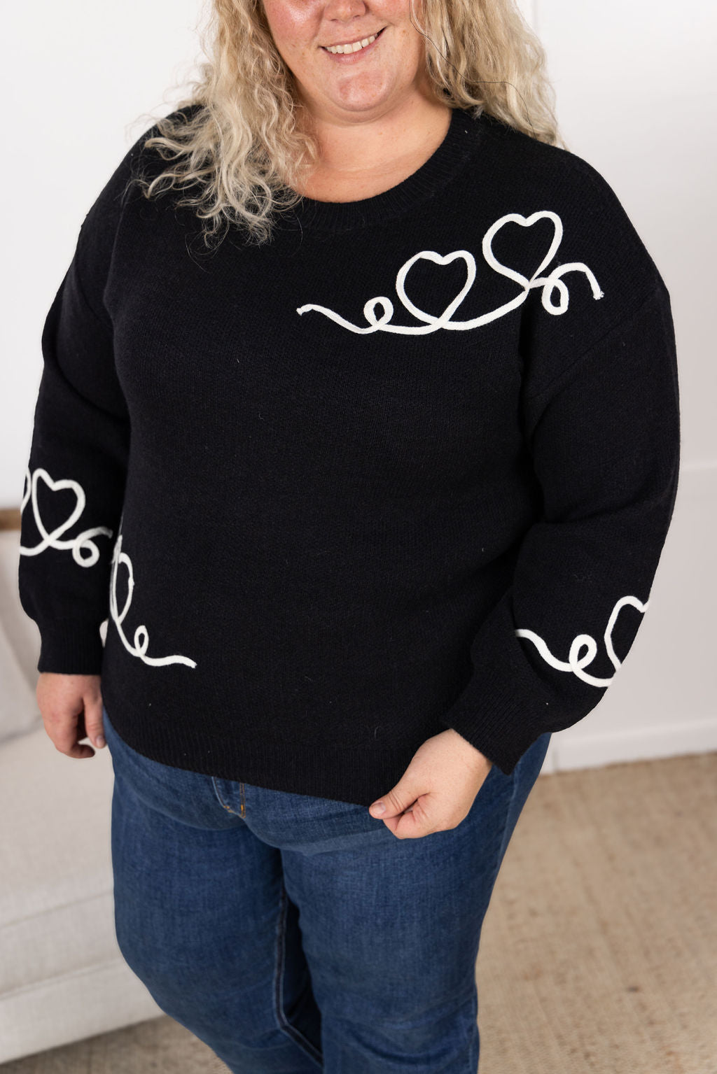 Black Hearts Sweater