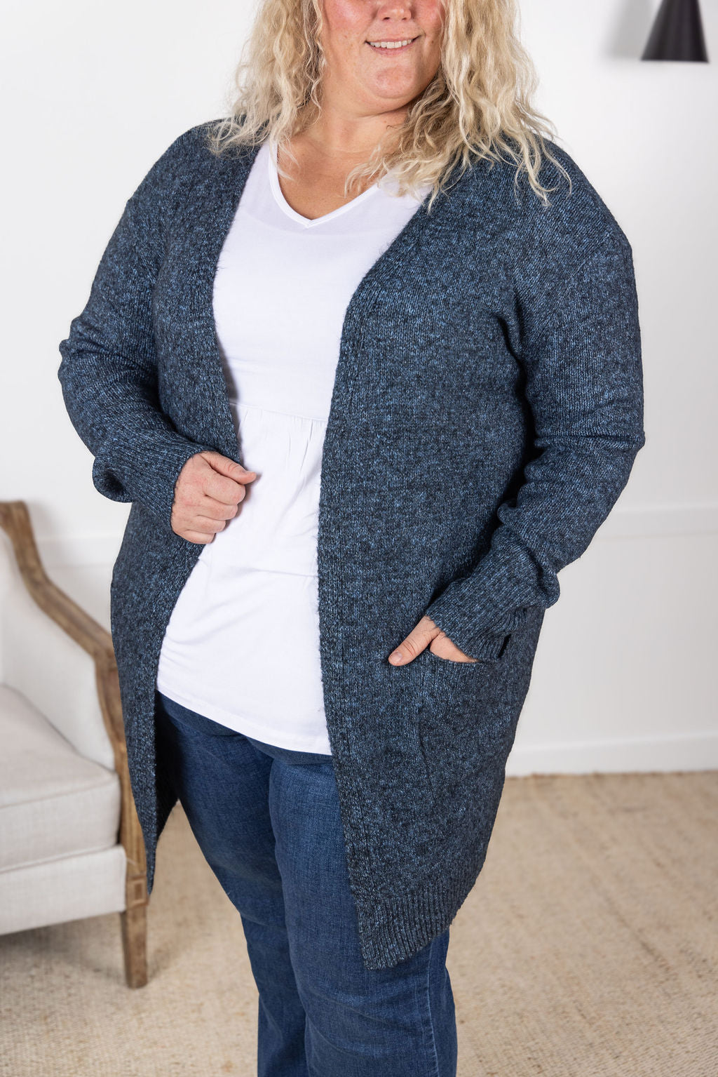 Madison Cozy Cardigan - Midnight Skies