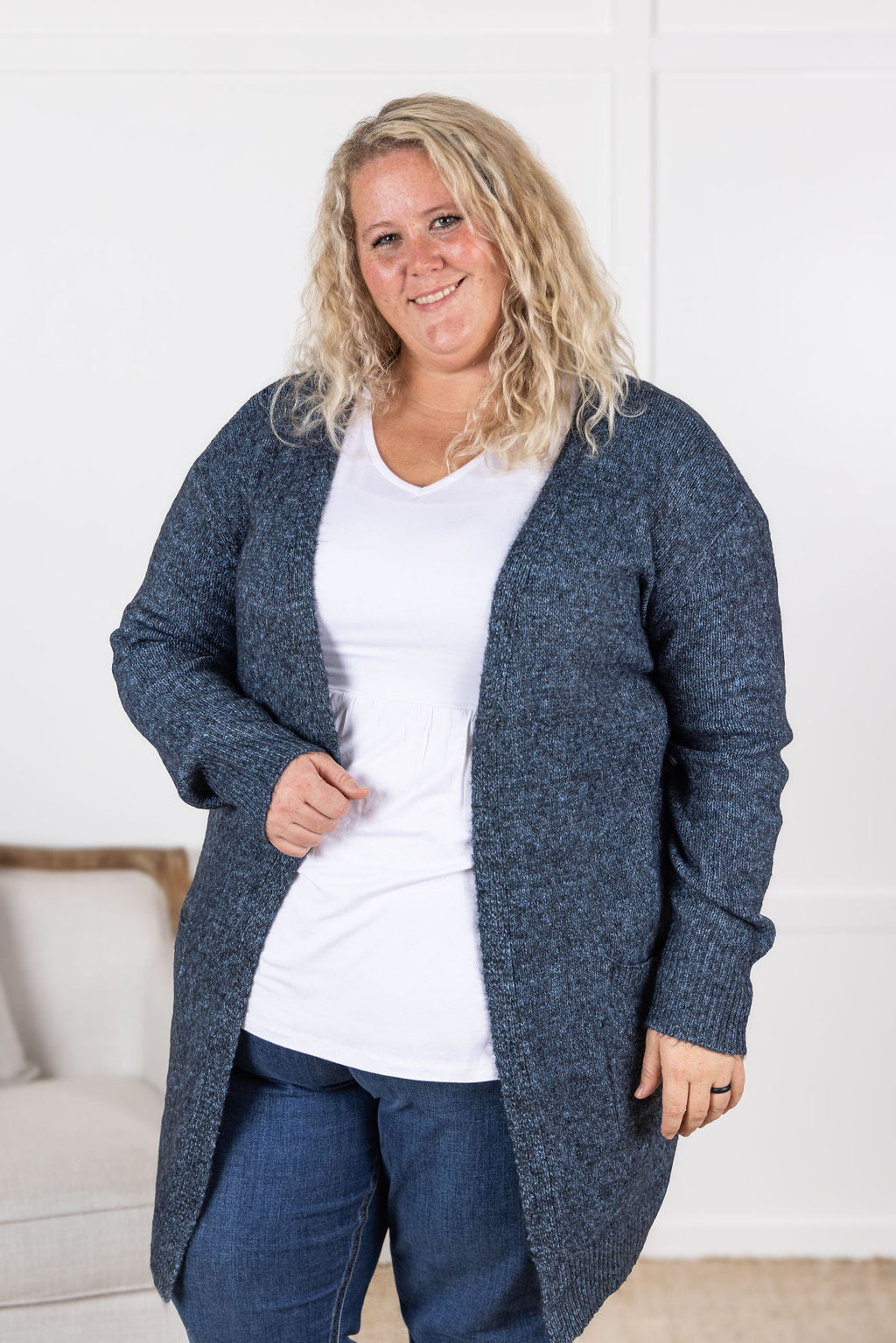 Madison Cozy Cardigan - Midnight Skies