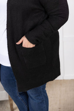 Madison Cozy Cardigan - Jet Black