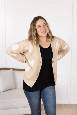 Sweetheart Cardigan - Tan