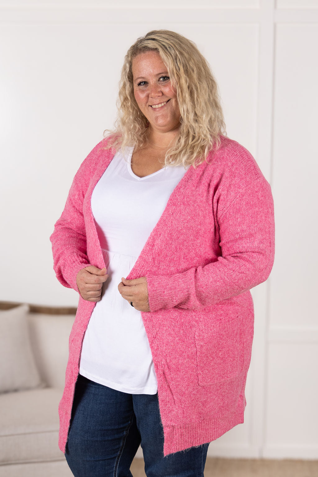 Madison Cozy Cardigan - Pink