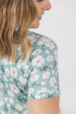 Knot Dress - Green Floral