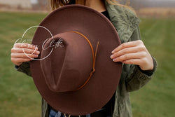 Wide Brim Hat w/ Belt - Mocha RTS