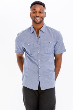 Mens Short Sleeve Button Down Shirt