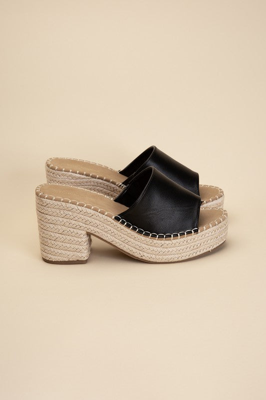 LOCK-1 Espadrille Mule Heels – Crazy-heifer Boutique