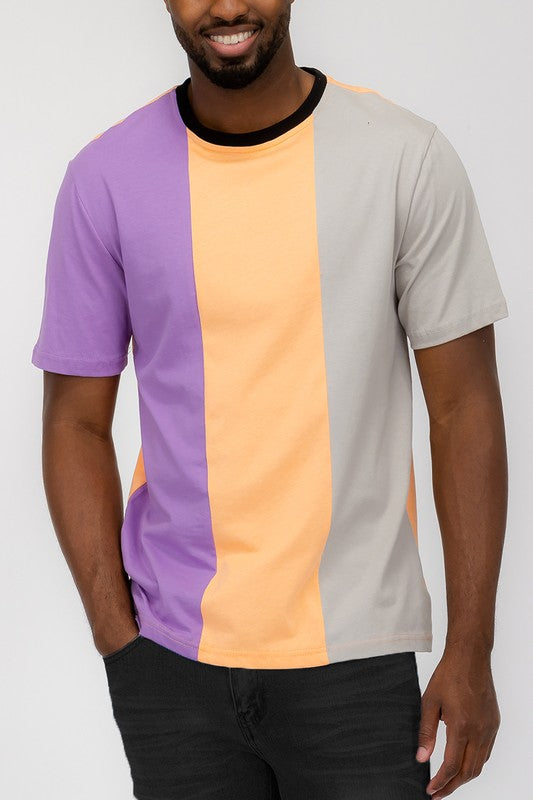 Mens Color Block T Shirt