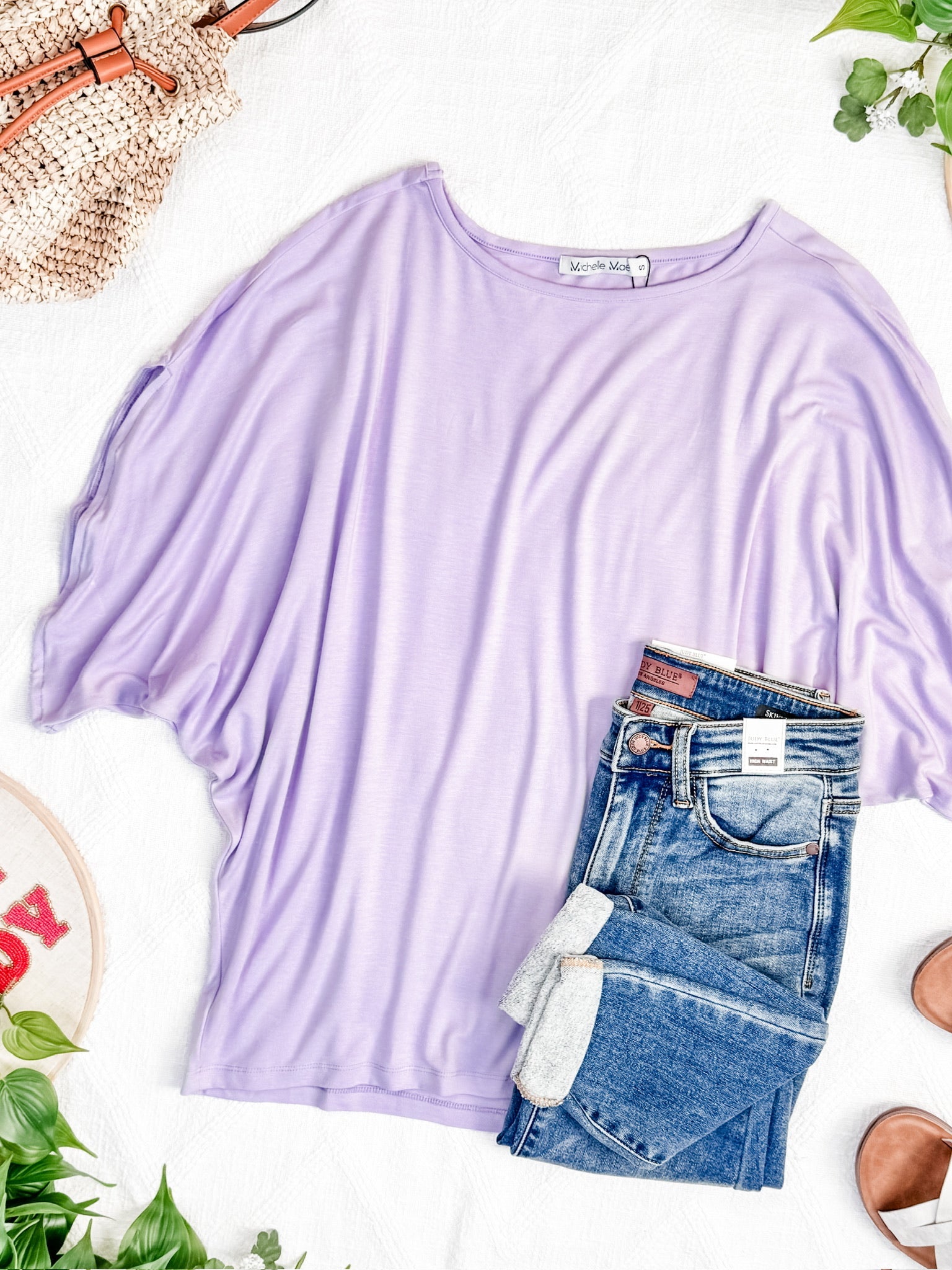 Darcy Dolman Top - Lavender