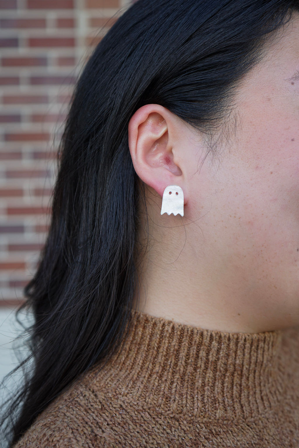 Ghost Studs - Light Pink Shimmer