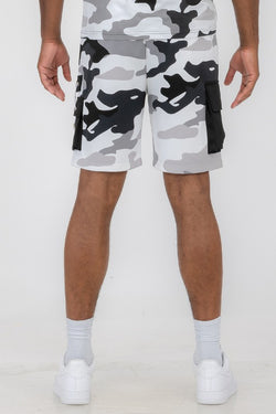 Weiv Mens Full Camo Sweat Shorts