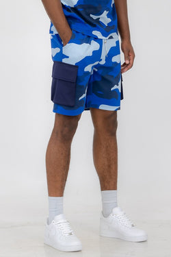 Weiv Mens Full Camo Sweat Shorts