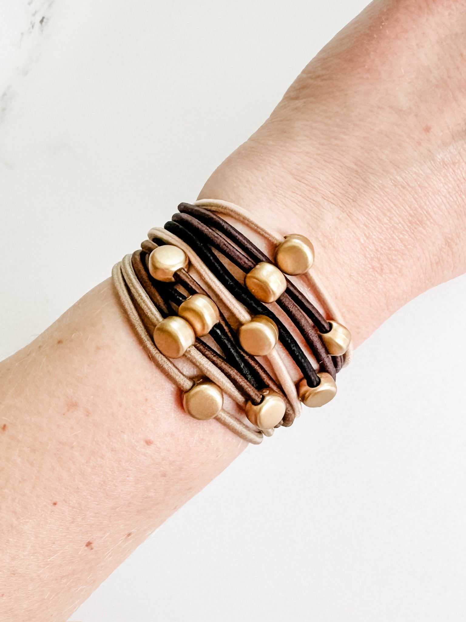 Hair Tie Bracelet Sets - Neutral Gold Accents | Hair Accessories