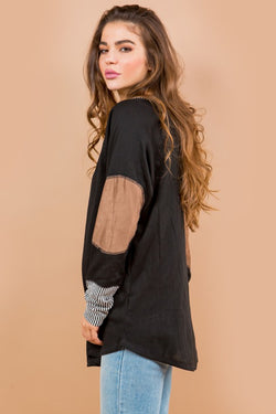 Oversized Elbow Patch Tunic