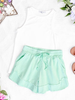 French Terry Stevie Shorts - Mint