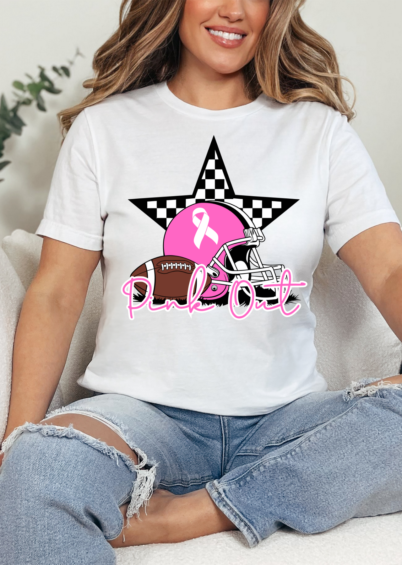 Pink Out Football Tee