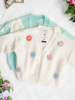 Flower Cardigan - Ivory