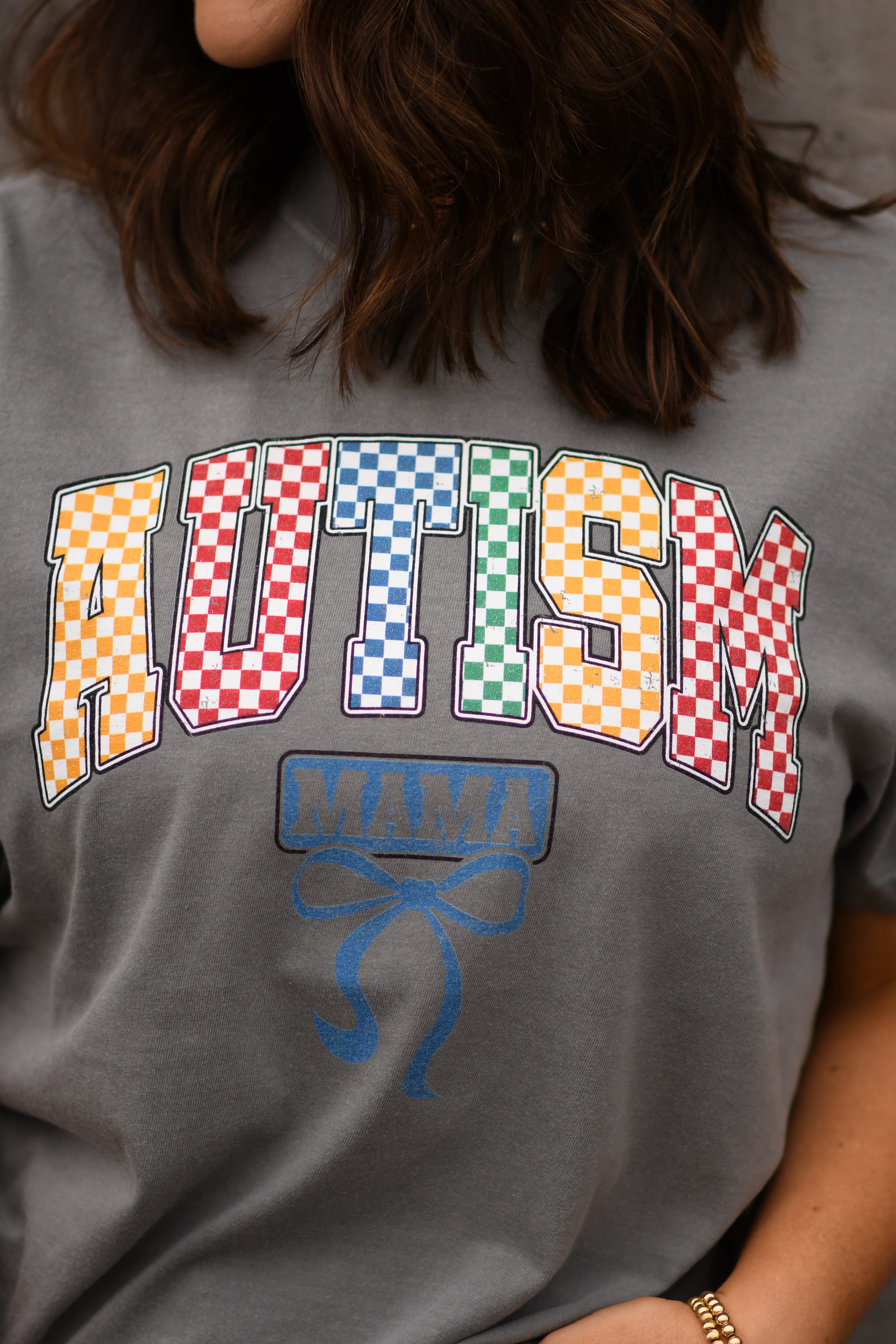 Autism Checkered Mama Tee