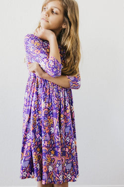 No Bad Days 3/4 Sleeve Pocket Twirl Dress