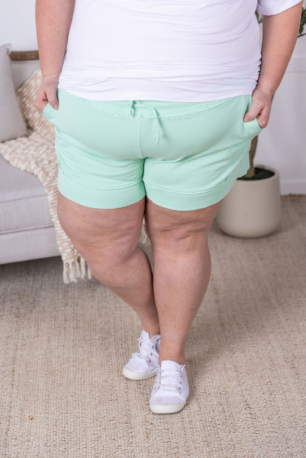 French Terry Stevie Shorts - Mint