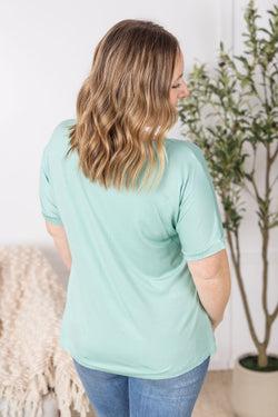 Bamboo V Neck Tee - Mint