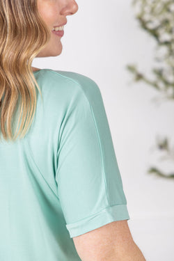 Bamboo V Neck Tee - Mint