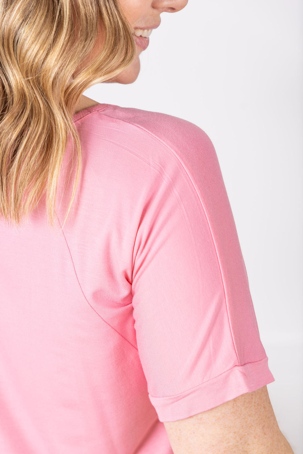 Bamboo V Neck Tee - Rose
