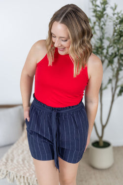 Libby Linen Shorts - Navy