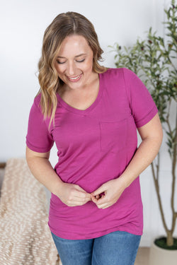 Sophie Pocket Tee - Magenta