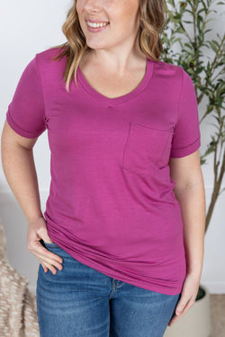Sophie Pocket Tee - Magenta