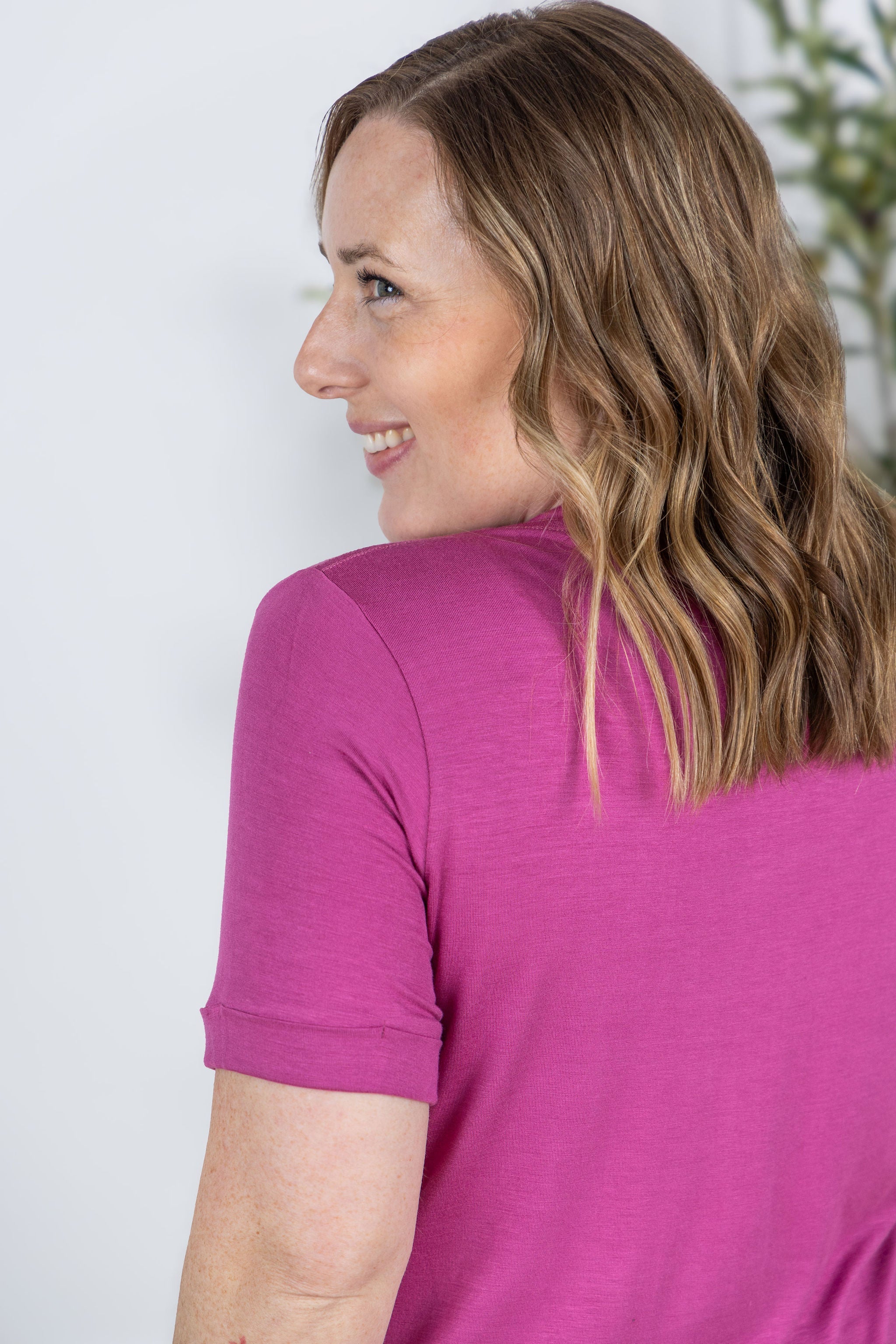 Sophie Pocket Tee - Magenta